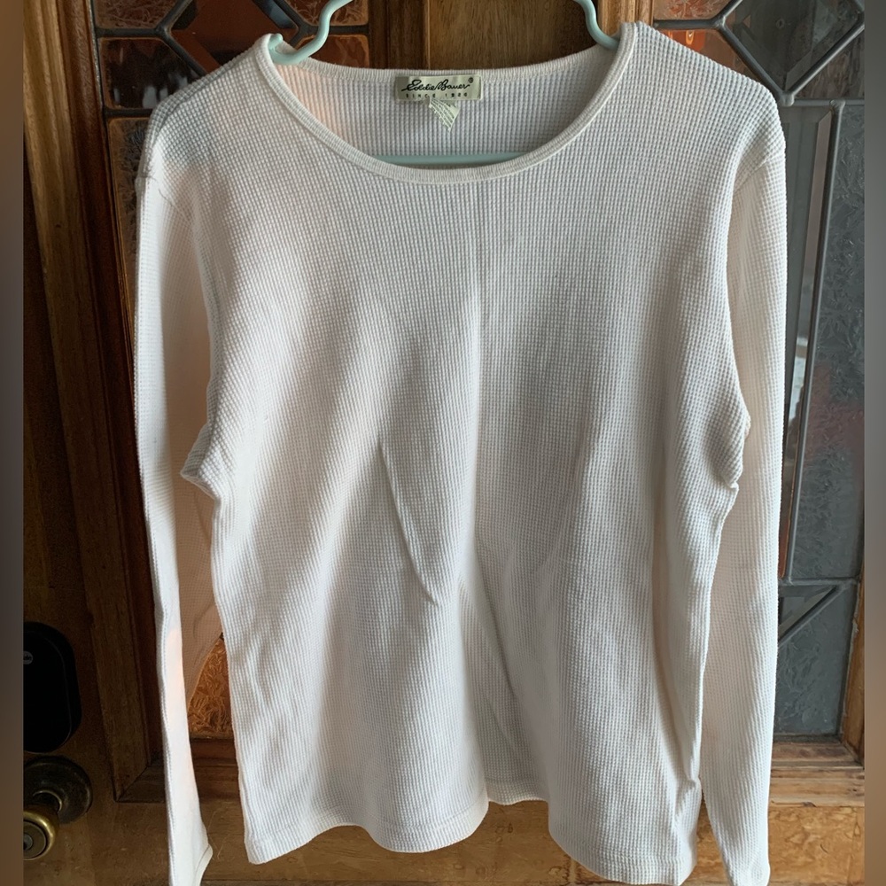 Women’s White Eddie Bauer thermal shirt